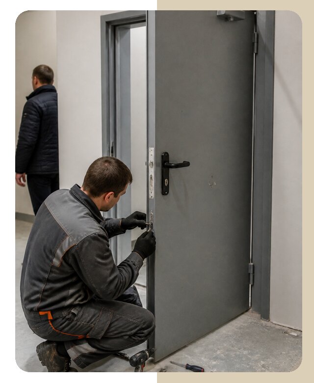 Ремонт противопожарной двери в Железногорске по цене 6719 р. | Дверной